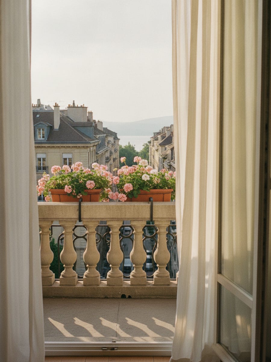Balcon genevois avec vue dégagée